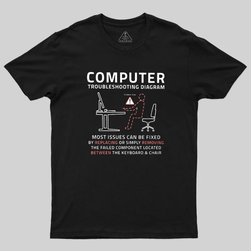 Between the Keyboard Chair Geek T-Shirt