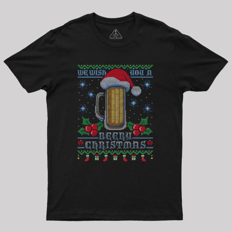 Beery Ugly Xmas Geek T-Shirt