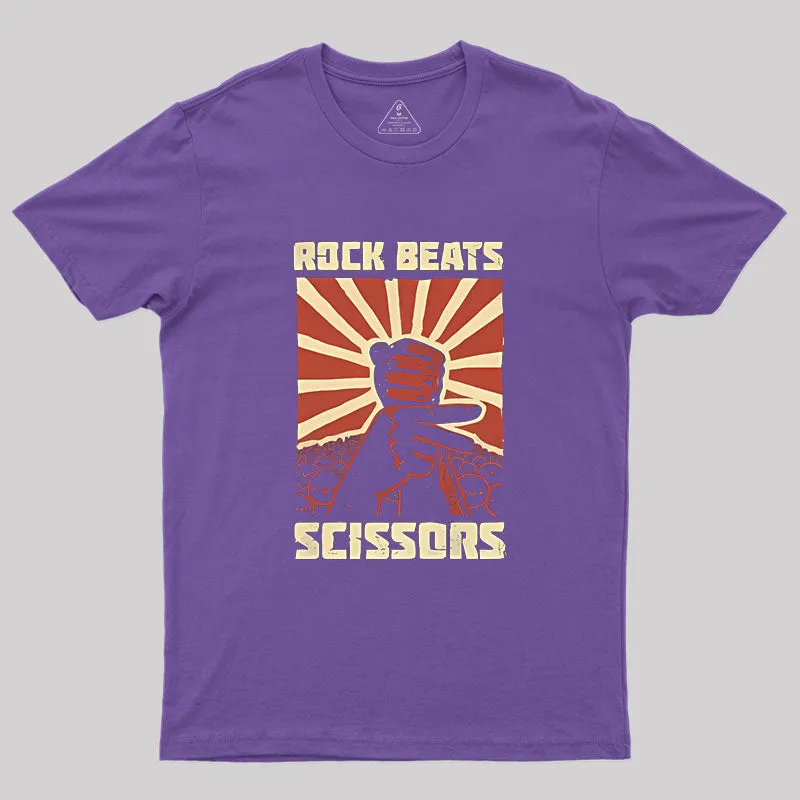 Rock Beat Scissors Geek T-Shirt - Image 5