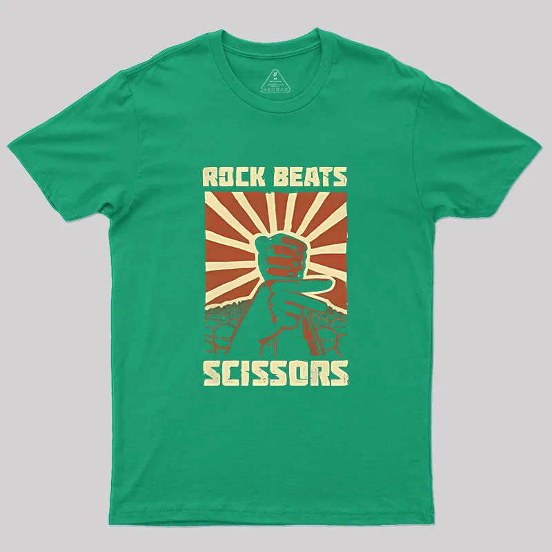 Rock Beat Scissors Geek T-Shirt - Image 8