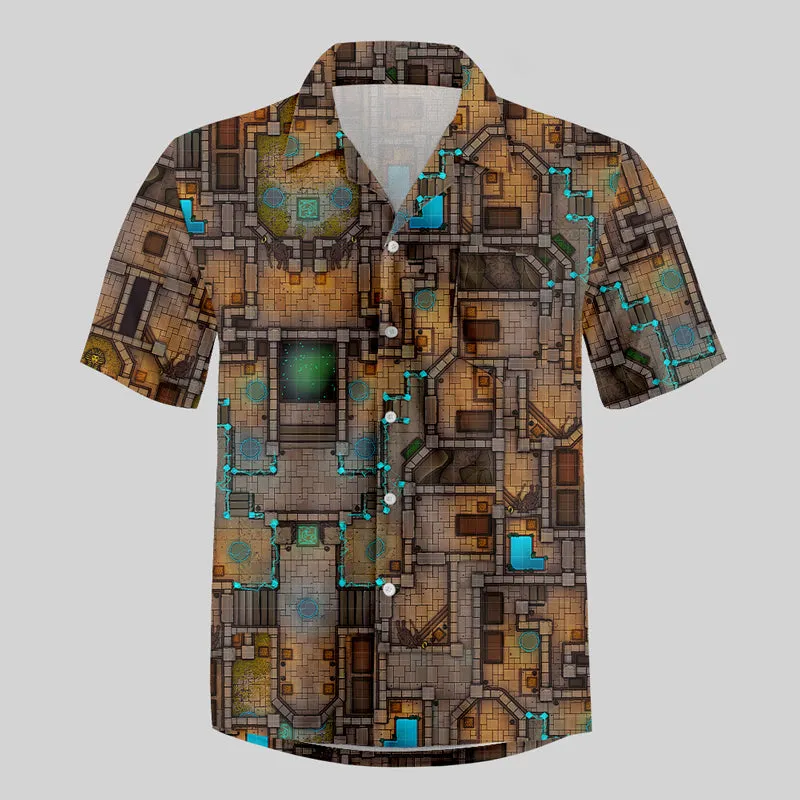 DND Ancient Crypt Dungeon Button Up Pocket Shirt - Image 4