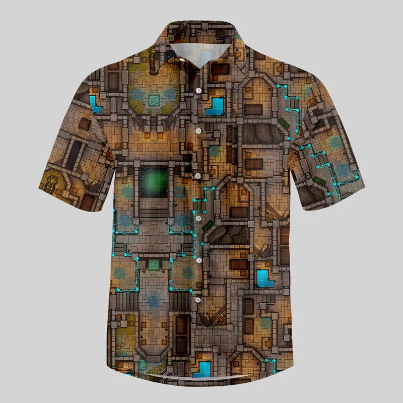 DND Ancient Crypt Dungeon Button Up Pocket Shirt - Image 2
