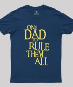 Alternative view of One Dad to Rule Them All Geek T-Shirt