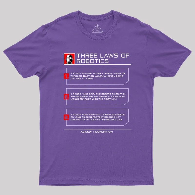 Three Laws Of Robotics Geek T-Shirt - Image 5