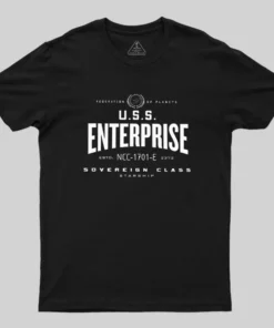 Alternative view of U.S.S. Enterprise-E Geek T-Shirt