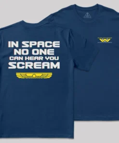 Alternative view of In Space No One Can Hear Your Scream Front and Back Printed Geek T-Shirt
