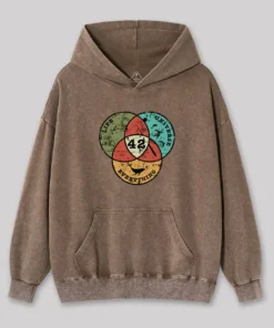 Alternative view of Life, the Universe & Everything Washed Hoodie