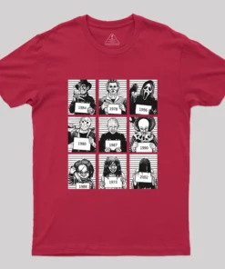 Alternative view of Halloween Mug Shot Horror Movie Character Geek T-Shirt