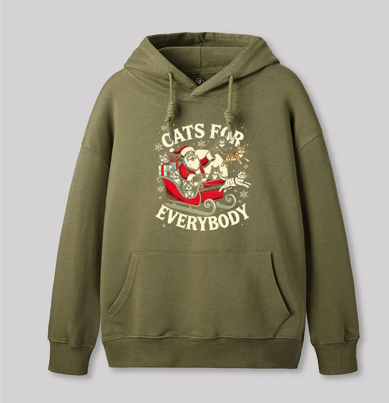 Christmas Cat Santa Cat Lover Geek Hoodie - Image 3