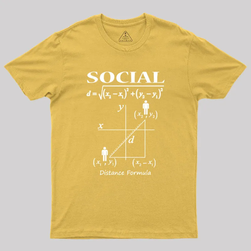 Social Distance Formula Geek T-Shirt - Image 8