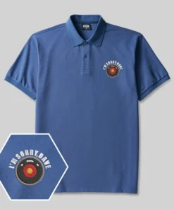 Alternative view of HAL 9000 Geek Embroidered Polo Shirts