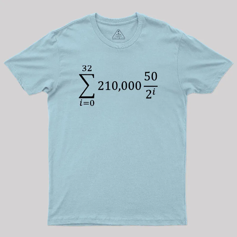 Bitcoin Halving Equation Geek T-Shirt - Image 10