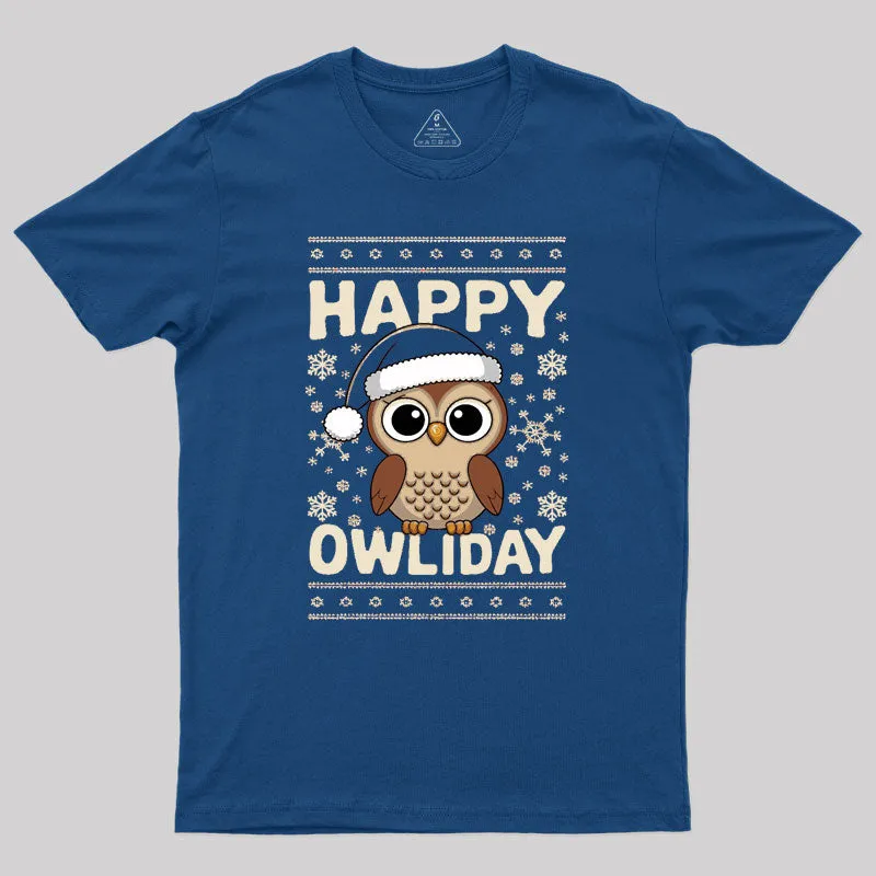 Happy Owliday Geek T-Shirt - Image 3
