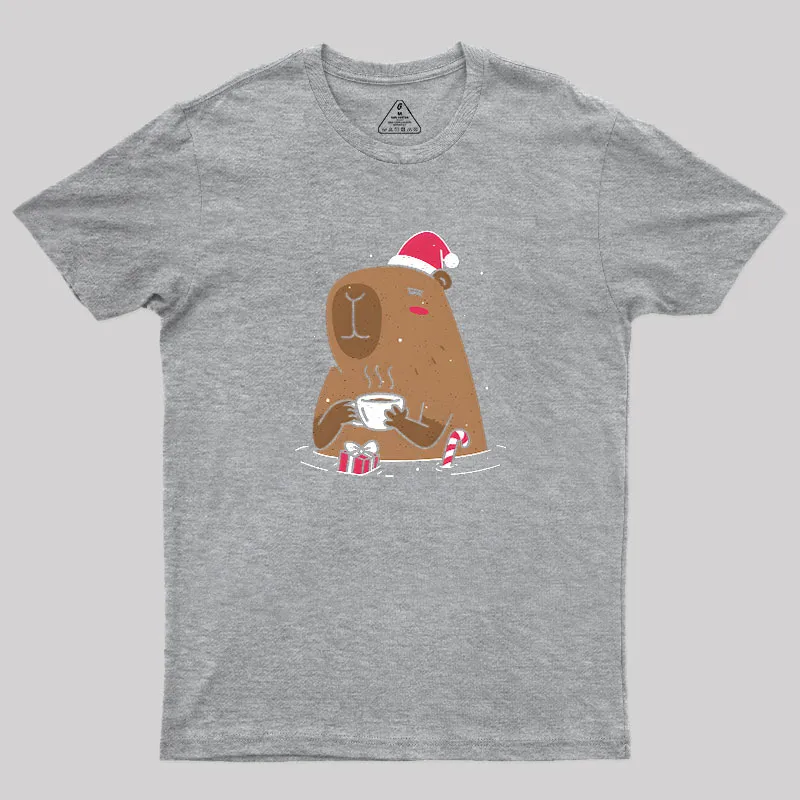 Santa Capybara Geek T-Shirt - Image 5