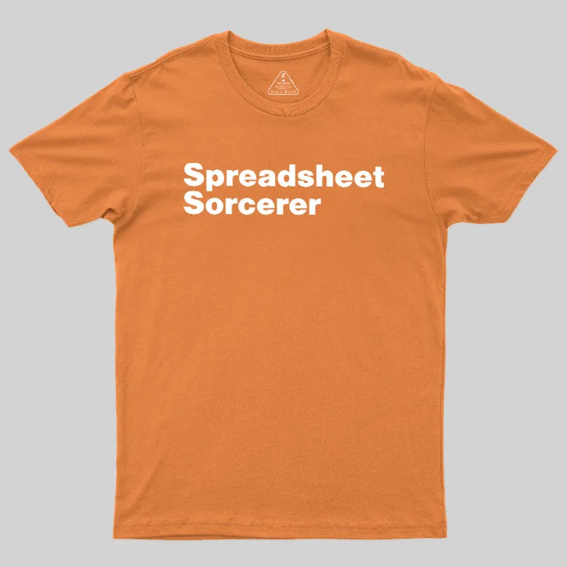 Spreadsheet Sorcerer Geek T-Shirt - Image 4