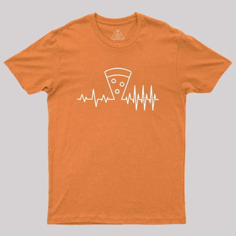 Pizza Heartbeat Geek T-Shirt - Image 4