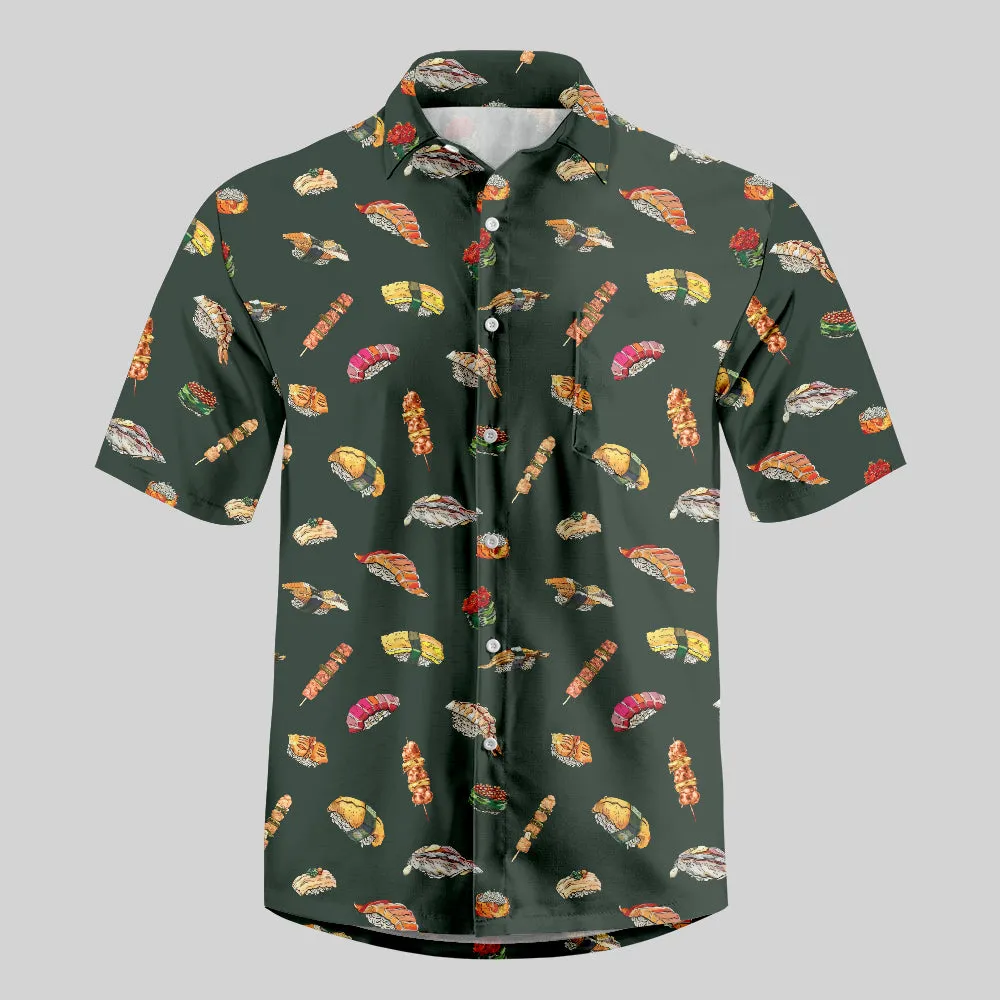 Sushi Board Button Up Pocket Shirt