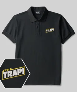 It's a Trap Geek Embroidered Polo Shirts