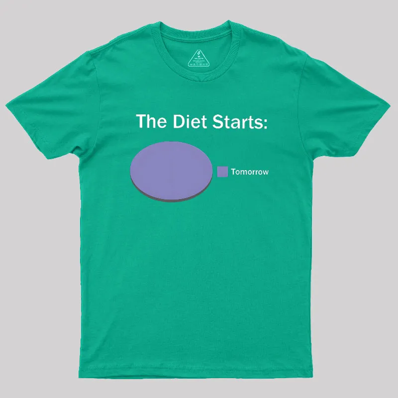 The Diet Starts Tomorrow Geek T-Shirt - Image 9