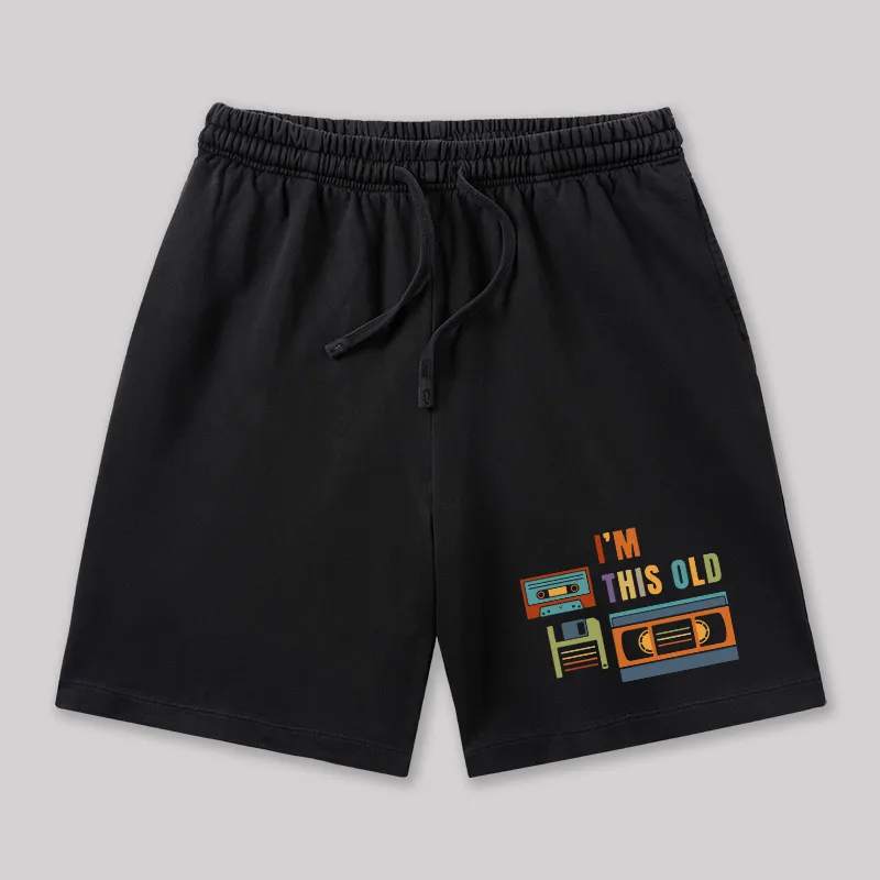 Im This Old Vintage Geeky Washed Shorts