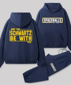 Alternative view of The Funny Force Front and Back Printed Geek Fleece Hoodie Set