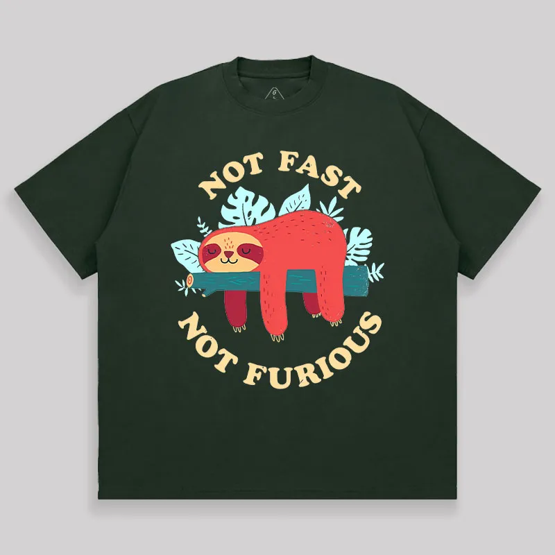 Not Fast, Not Furious Unisex Oversized T-shirt - Image 3