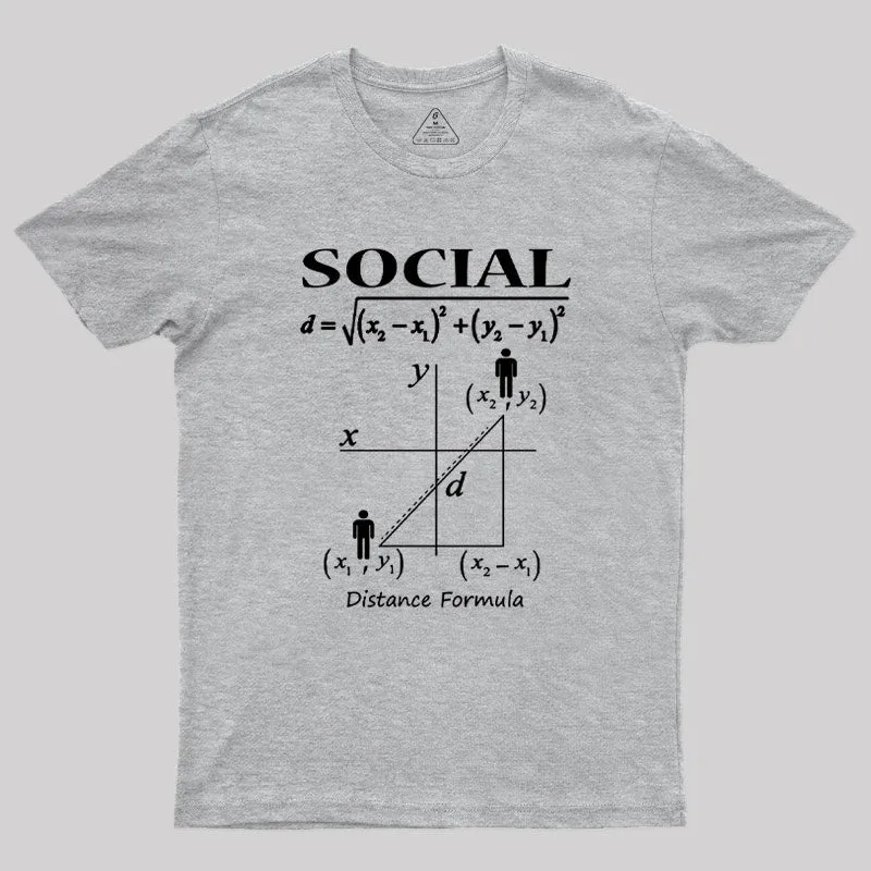 Social Distance Formula Geek T-Shirt - Image 4