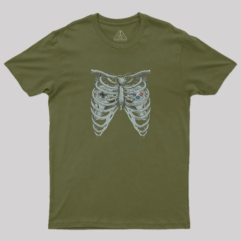 Cyber Skeleton Geek T-Shirt - Image 3