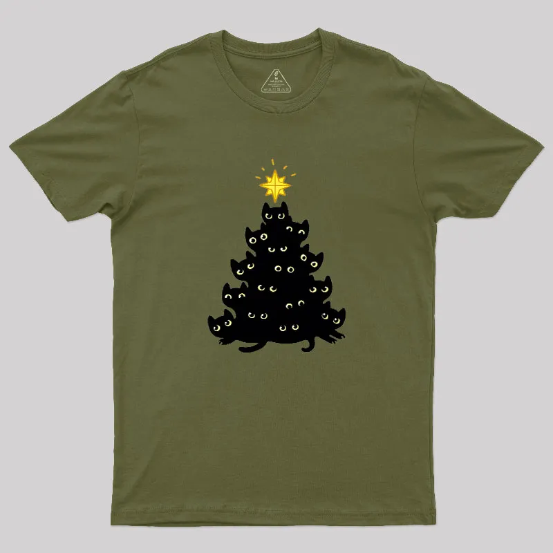 Meowy Christmas Geek T-Shirt - Image 3