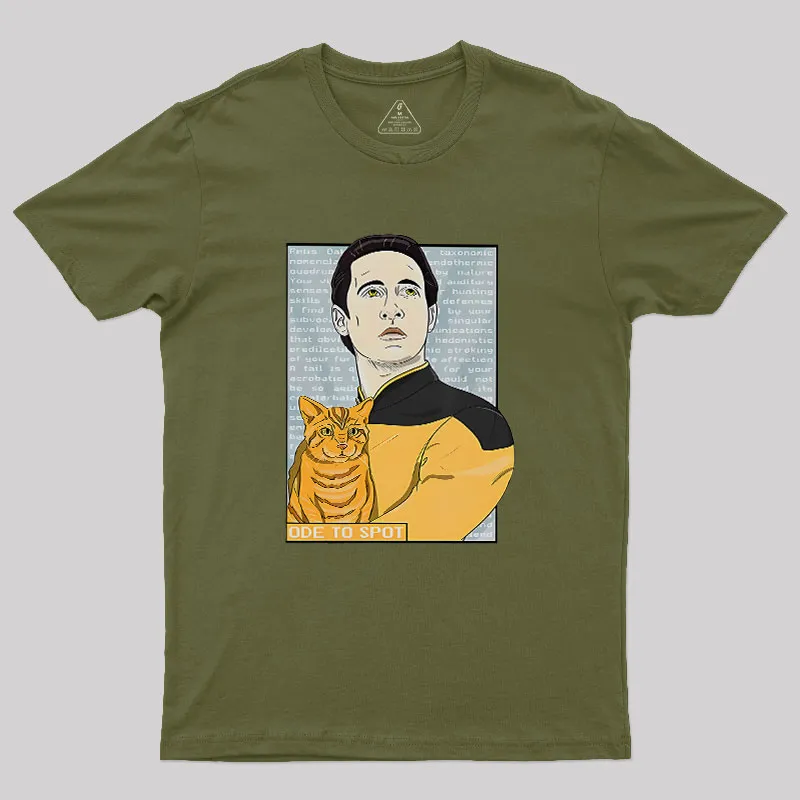 Date Ode To Spot Cat Geek T-Shirt - Image 3