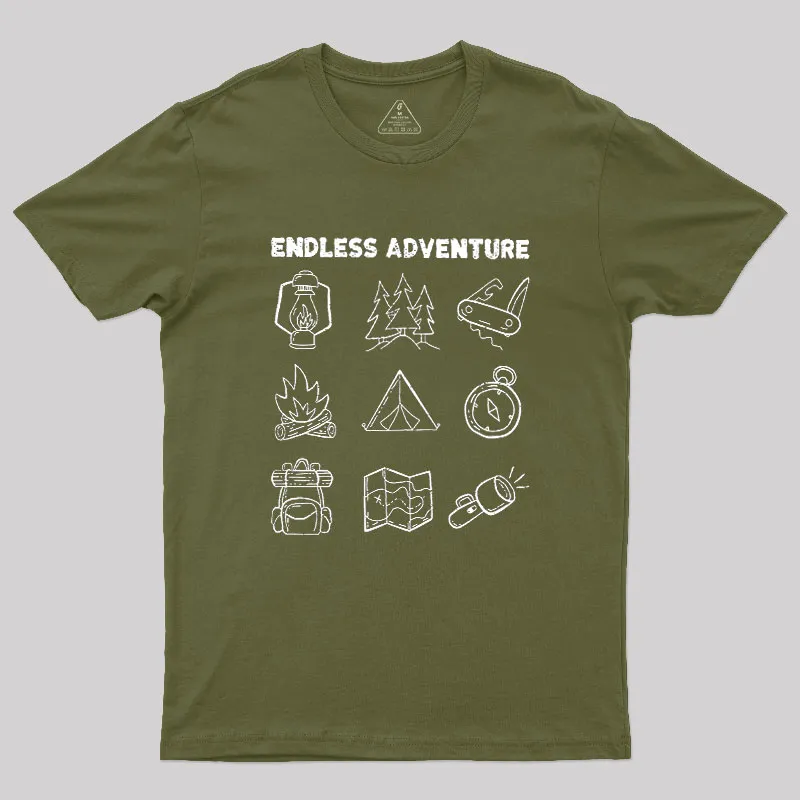 Endless Camping Adventure Geek T-Shirt - Image 3