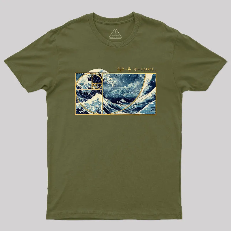The Great Fibonacci Wave Science Geek T-Shirt - Image 3