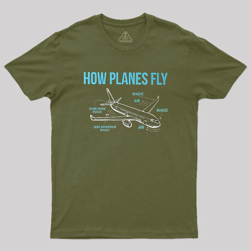 How Planes Fly Geek T-Shirt - Image 3