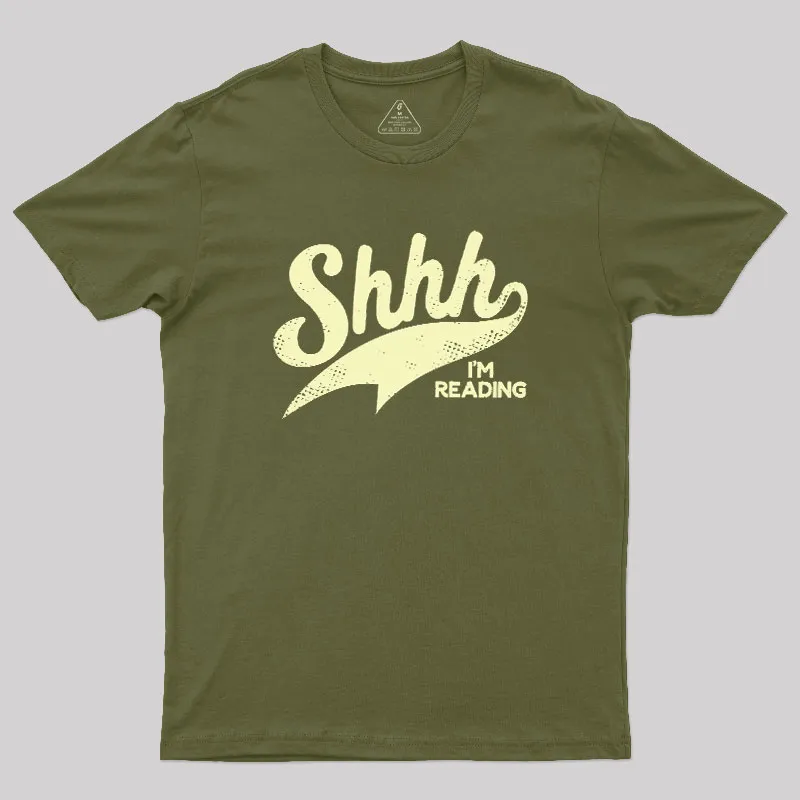 Shhh I'm Reading Geek T-Shirt - Image 3
