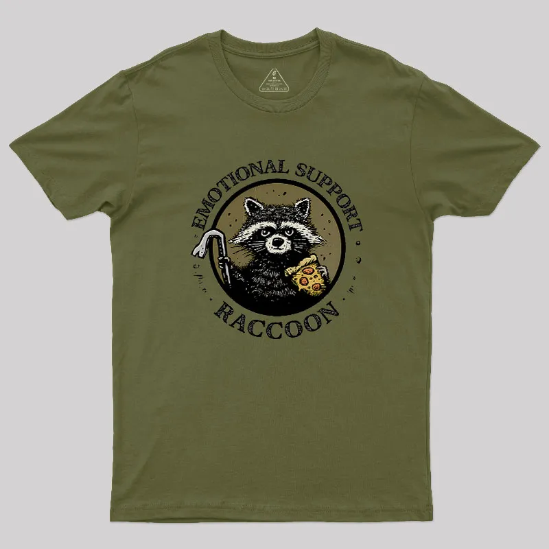 Emotional Support Raccoon Geek T-Shirt - Image 2