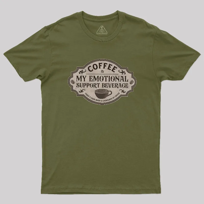 My Emotional Support Beverage Remix Geek T-Shirt