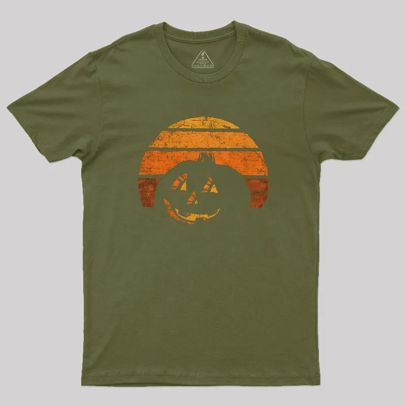 Pumpkin Silhouette Geek T-Shirt - Image 3