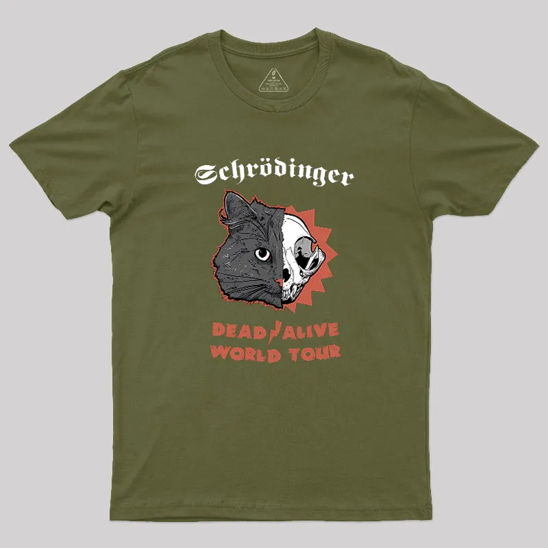 Schrodinger: Dead / Alive World Tour Geek T-Shirt - Image 3