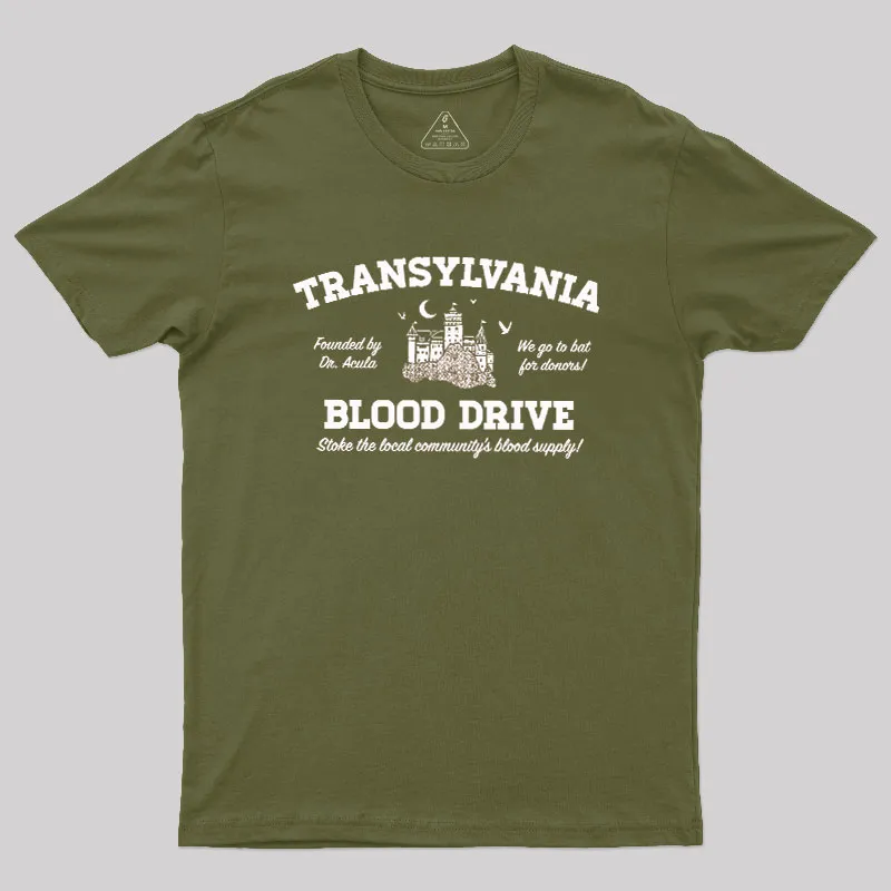 Transylvania Blood Drive Geek T-Shirt - Image 4