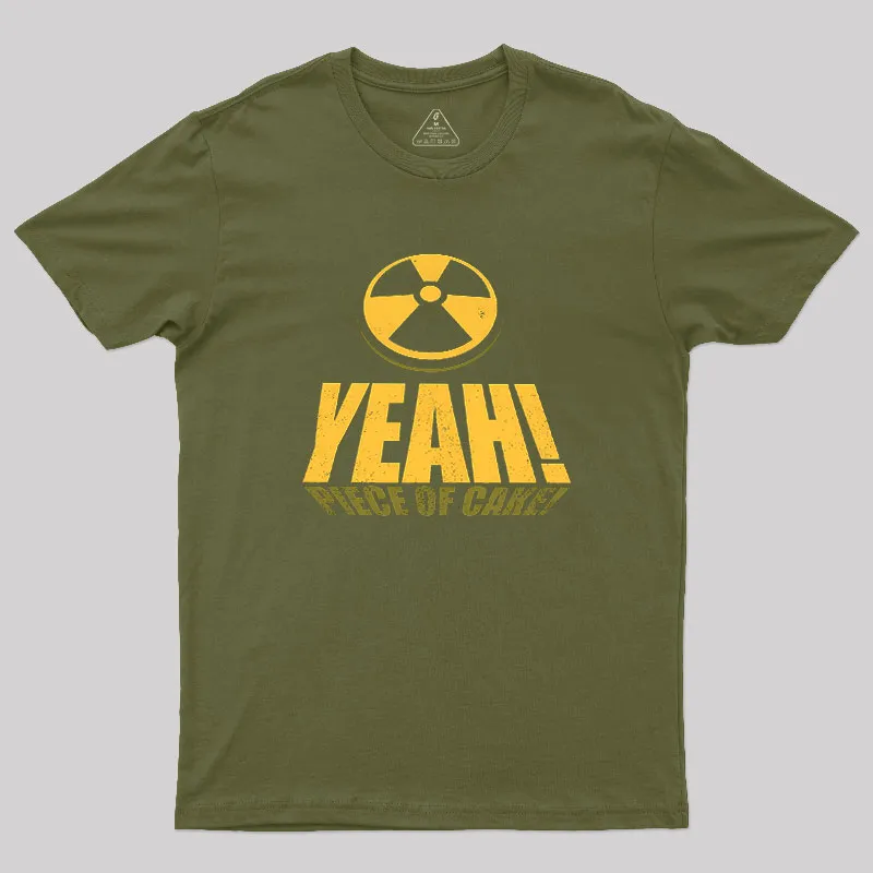 Yeah! Piece of Cake! Easy Like a 90 Geek T-Shirt - Image 3
