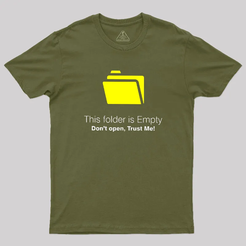 Empty Folder Meme Geek T-Shirt - Image 3