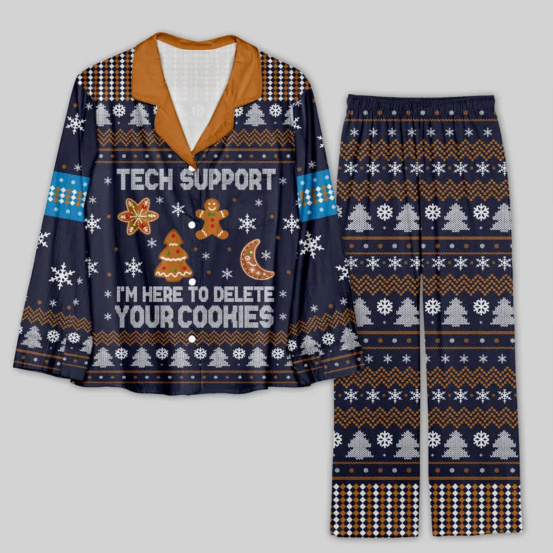 Tech Support Computer Programmer Black Pajama Sets