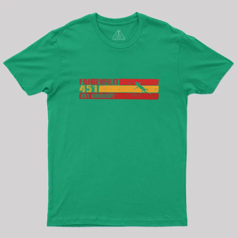Fahrenheit 451 by Ray Bradbury Geek T-Shirt - Image 6