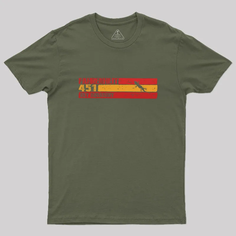 Fahrenheit 451 by Ray Bradbury Geek T-Shirt - Image 3