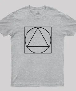 Triangle Within A Circle Within A Square Geek T-Shirt