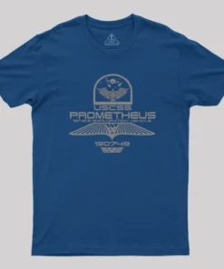 Alternative view of USCSS Prometheus Geek T-Shirt