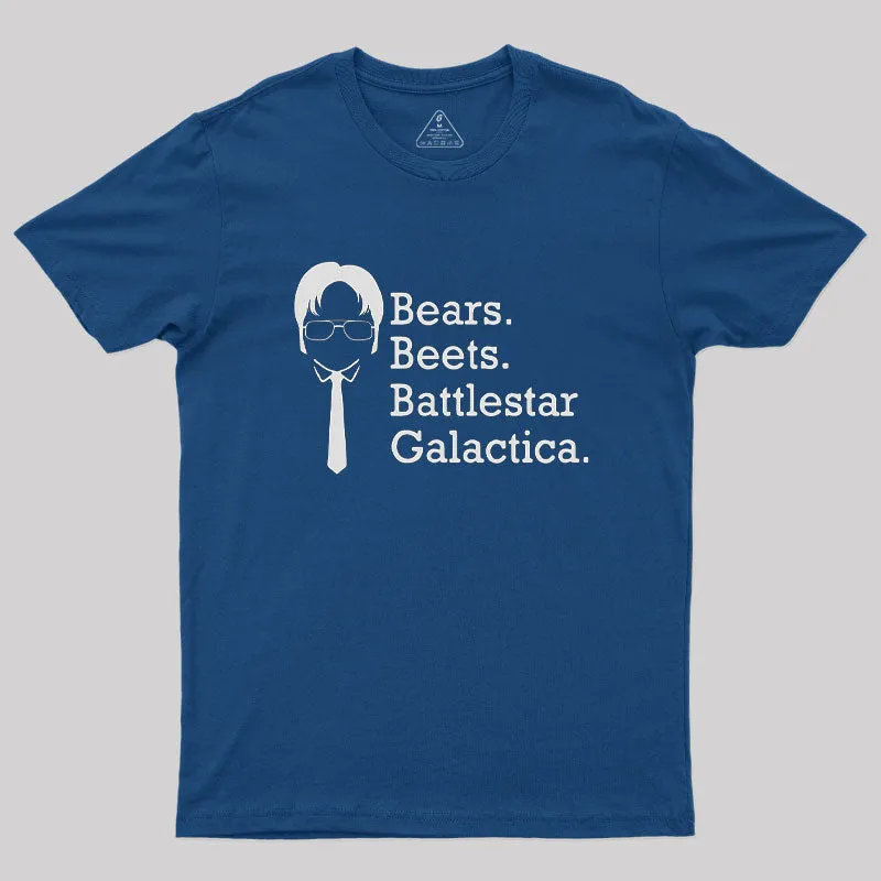 Bears Beets Battlestar Galactica Geek T-Shirt - Image 3