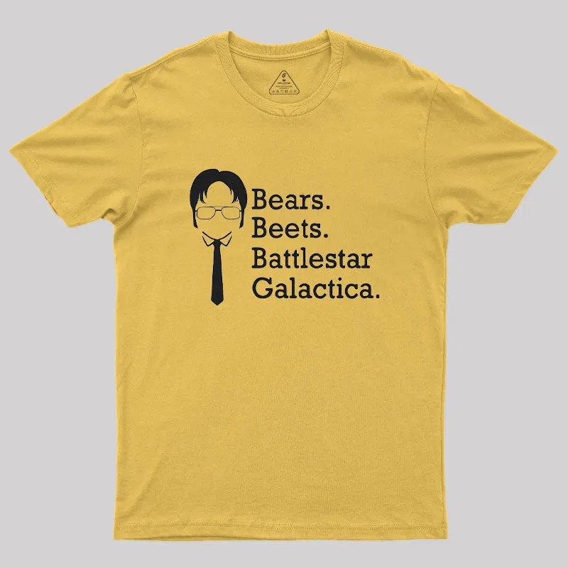 Bears Beets Battlestar Galactica Geek T-Shirt - Image 8