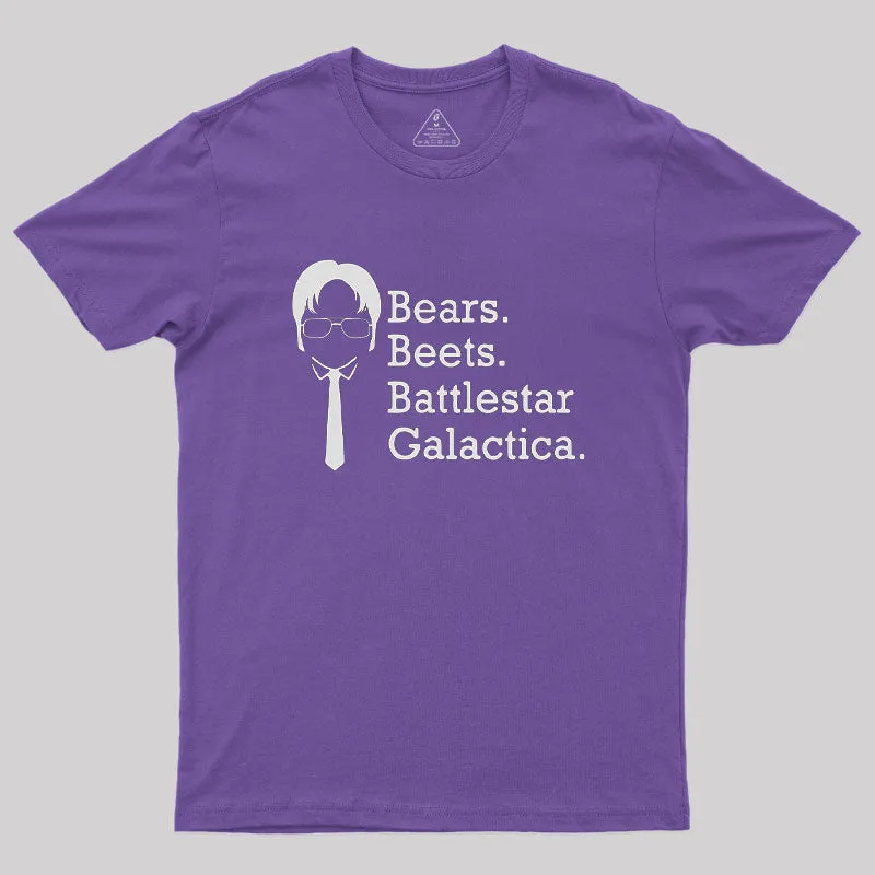 Bears Beets Battlestar Galactica Geek T-Shirt - Image 6