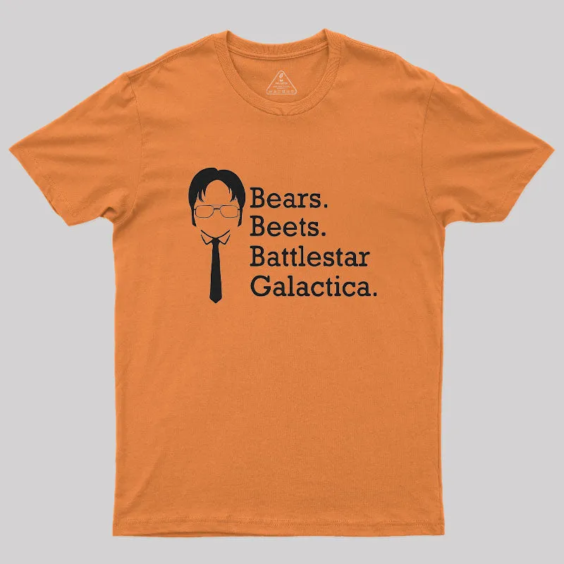 Bears Beets Battlestar Galactica Geek T-Shirt - Image 7